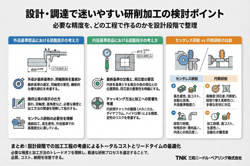 設計・調達で迷いやすい研削加工の検討ポイント
