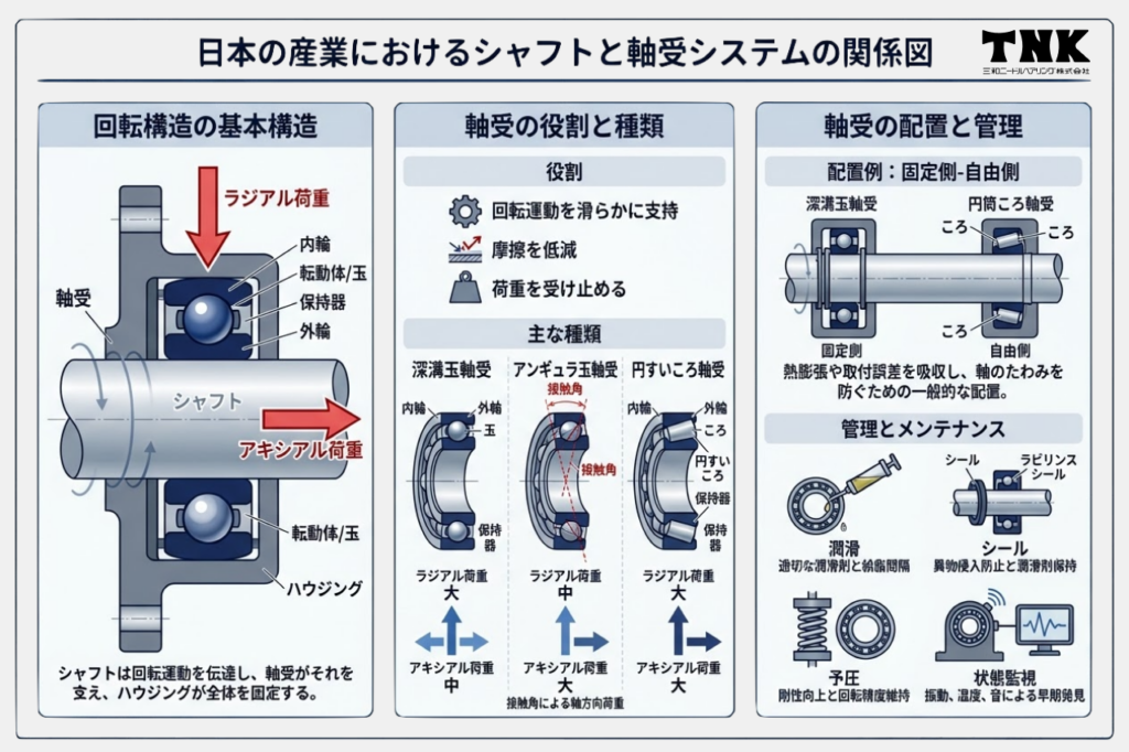 シャフトと軸受の関係性