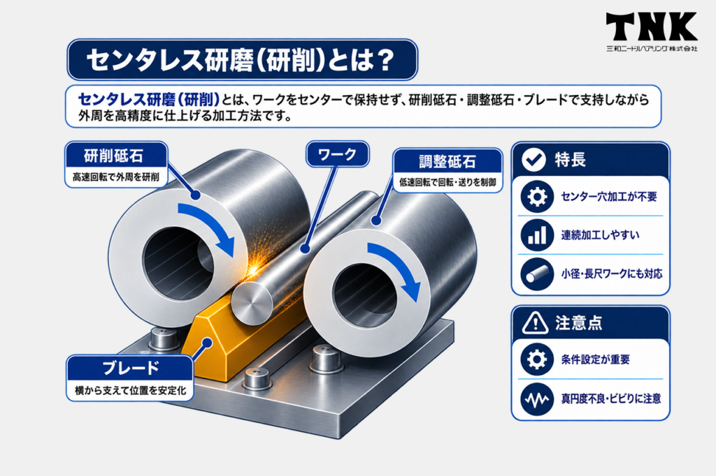 センタレス研磨とは？