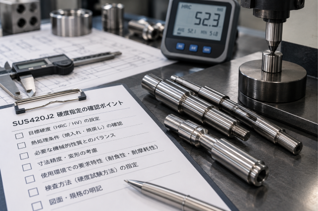 SUS420J2の硬度を指定するときの確認ポイント